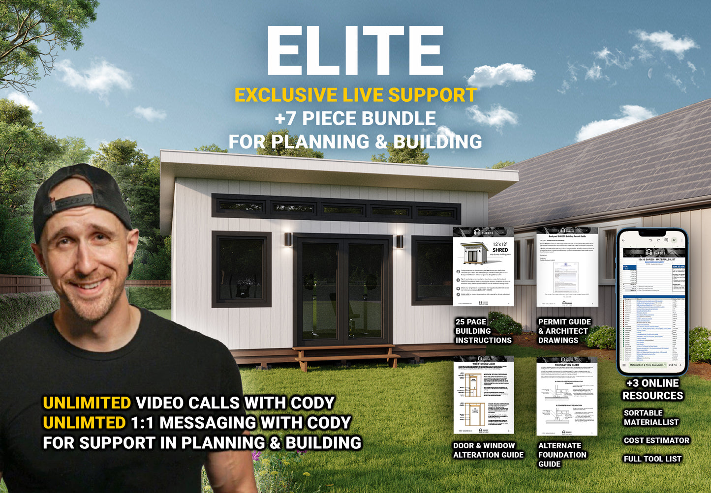 12x20 SHRED — DIY Home Gym Shed Building Plans