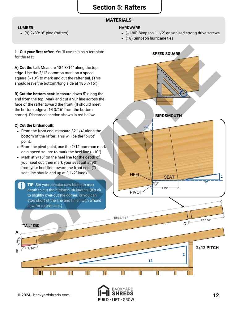 12x12 SHRED — DIY Home Gym Shed Building Plans