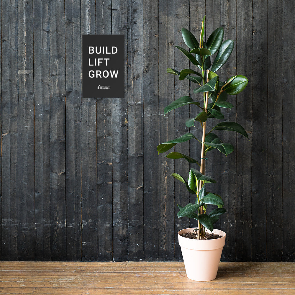BUILD LIFT GROW - Gym Poster