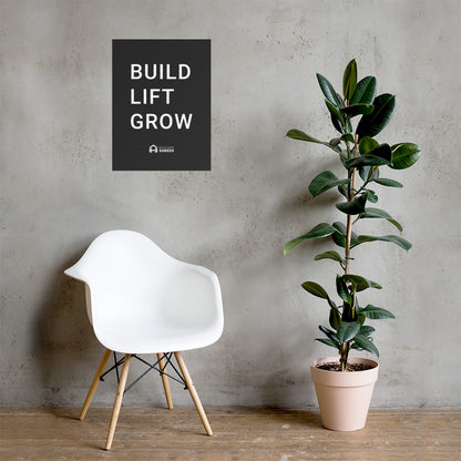BUILD LIFT GROW - Gym Poster